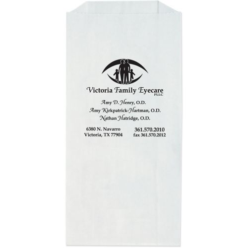 White Kraft Perscription Bag 5" W x 10" H