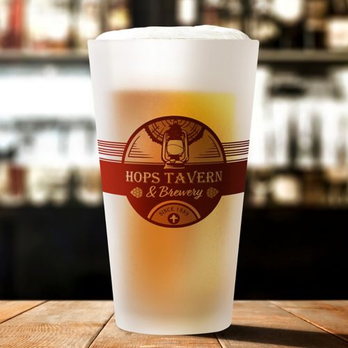 POD Full Color Frosted Pint Glass