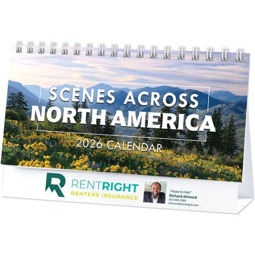 Scenes Across America Full Color Desk Calendar
