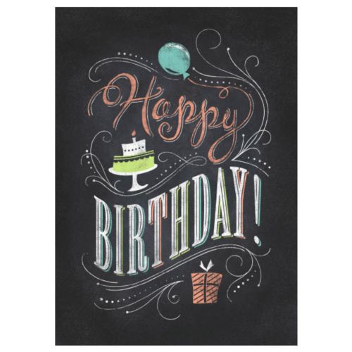 Birthday Chalk Greeting Card