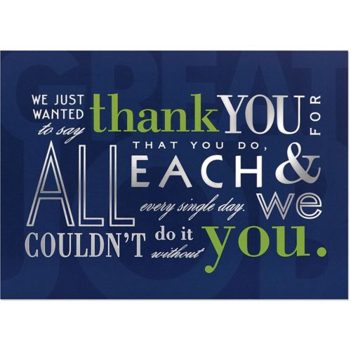 Thank You Words Greeting Card