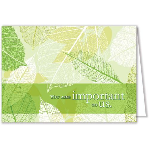 Youre Important To Us Greeting Card