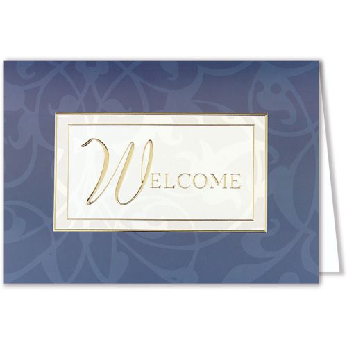 Blue Welcome Card