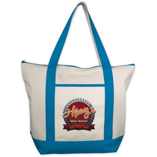 Classic Zippered Tote - Embroidered