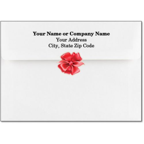 Red Bow Seals (Sheet) 25 Seals Per Sheet