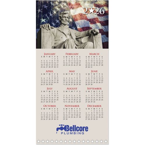 Patriotic Lincoln Calendar Card