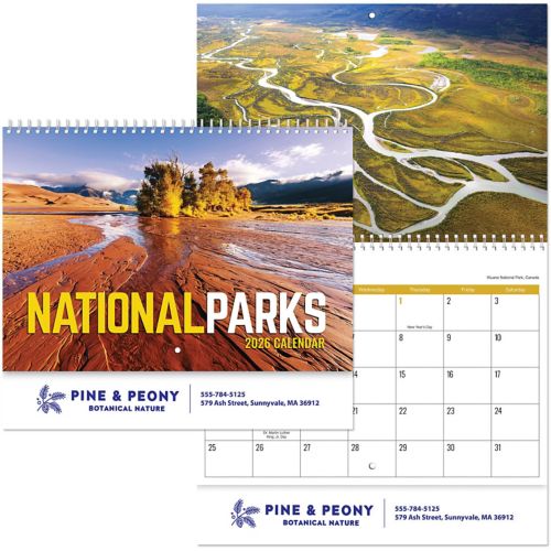 National Parks Spiral Wall Calendar