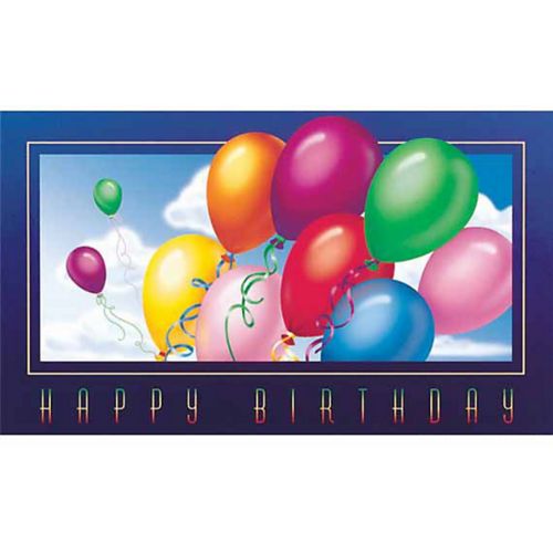 Rainbow Balloons Birthday Card