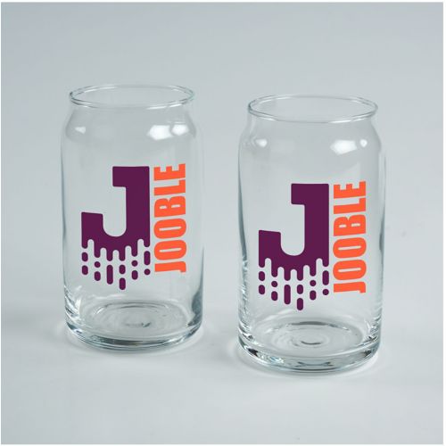 Full Colour Can Shape Glass Gift Set Of 2