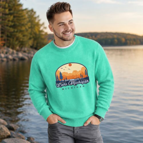 Garment Dye Crewneck Embroidery
