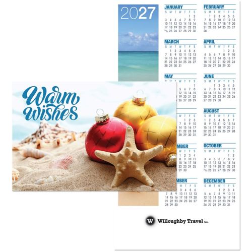 Beach Warm Wishes Card To Calendar