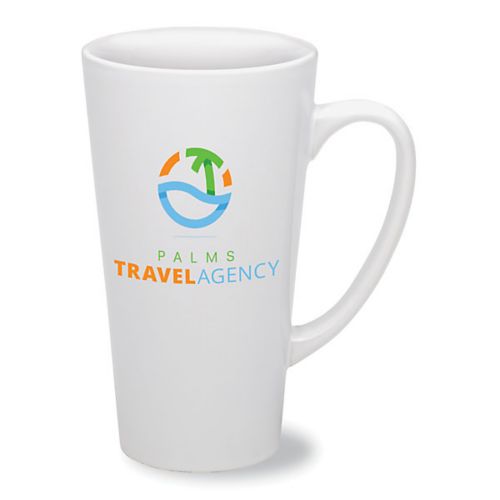 Full Colour White Tall Cafe Mug 16 oz