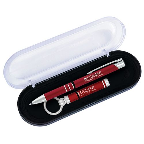 Delane Luster Pen & Showcase Keychain Gift Set