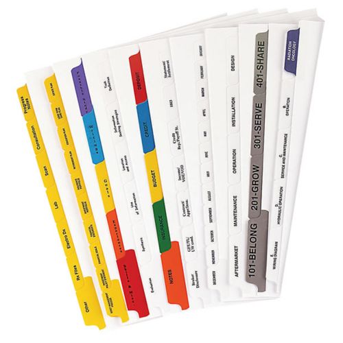 4 Bank Mylar Tab Set 8.5X11"