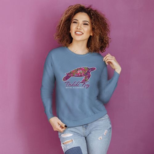 Unisex Zig Zag Texture Crew - Embroidery