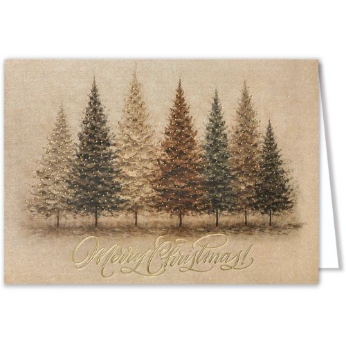 Sculpted Trees Holiday Card