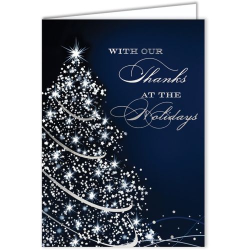 Starry Blue Holiday Card