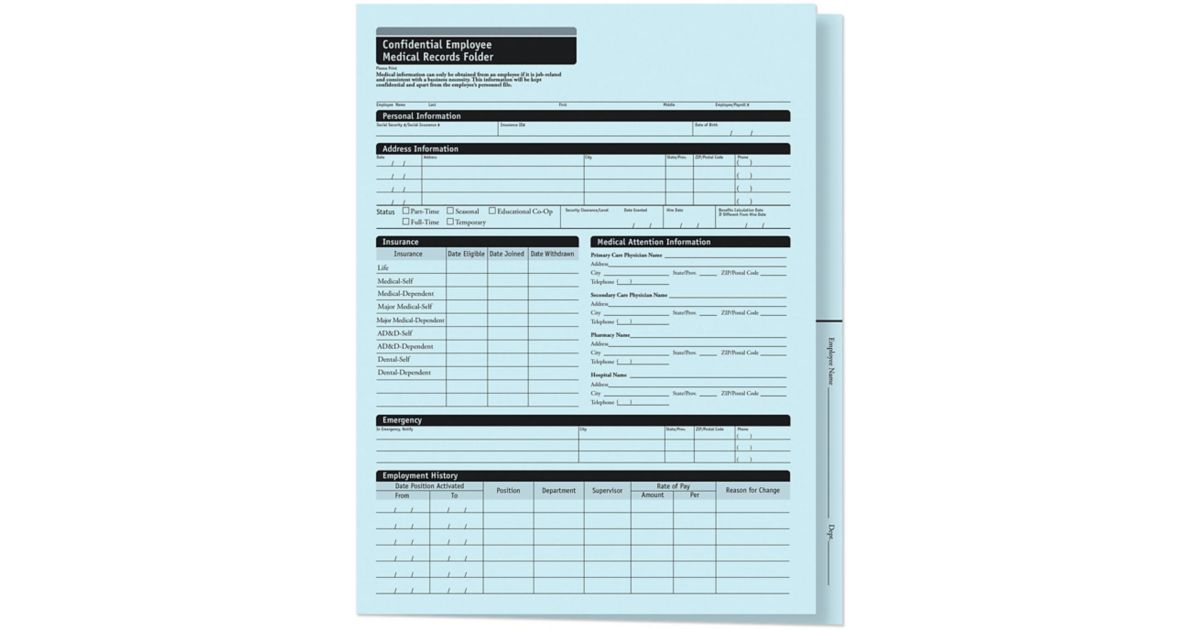Medical Information File | Amsterdam Printing
