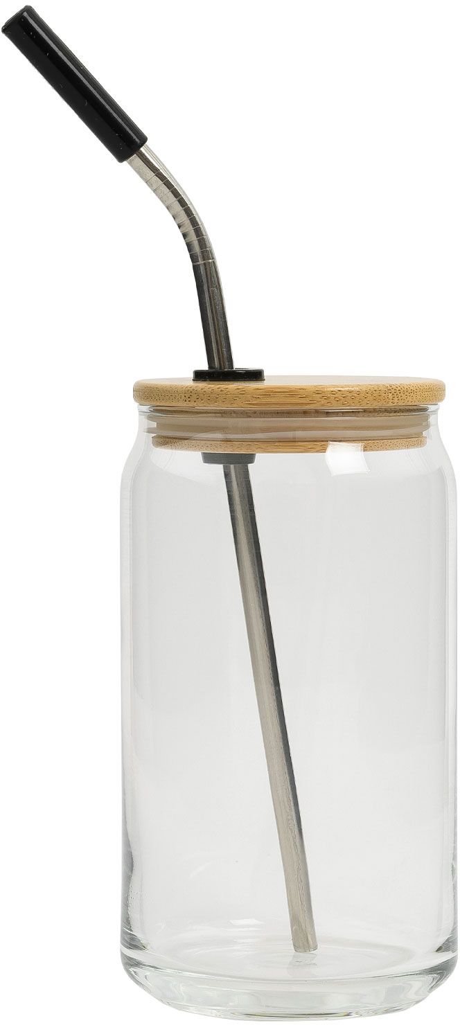 FULL COLOR CAN GLASS 16 OZ WITH LID AND STRAW 1