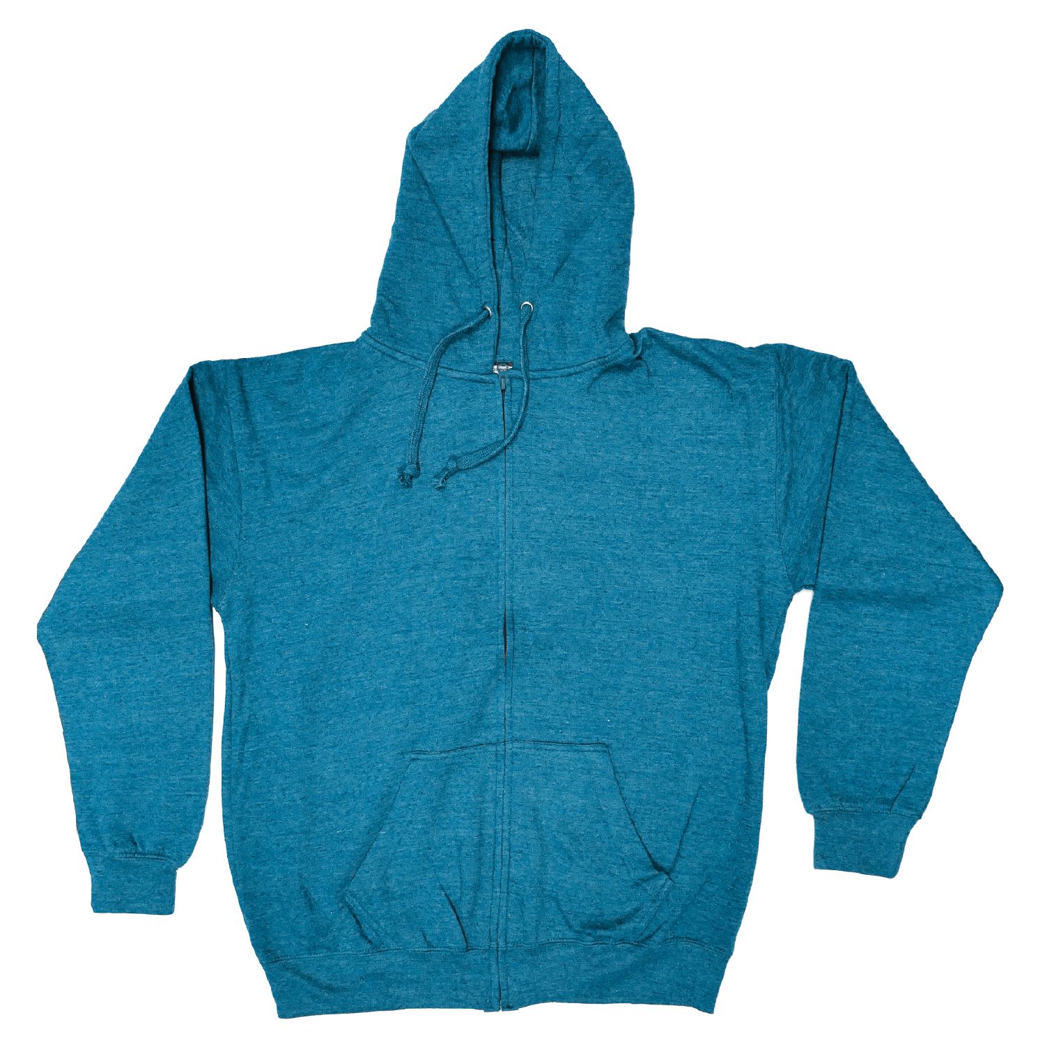 ADULT FULL ZIP VANTAGE HEATHER HOODIE - EMBROIDERY 1