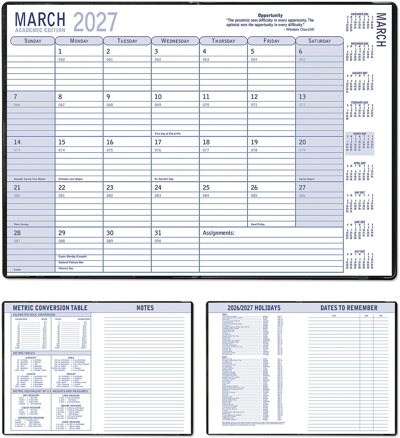 GNU 7X10 ACADEMIC MONTHLY 8