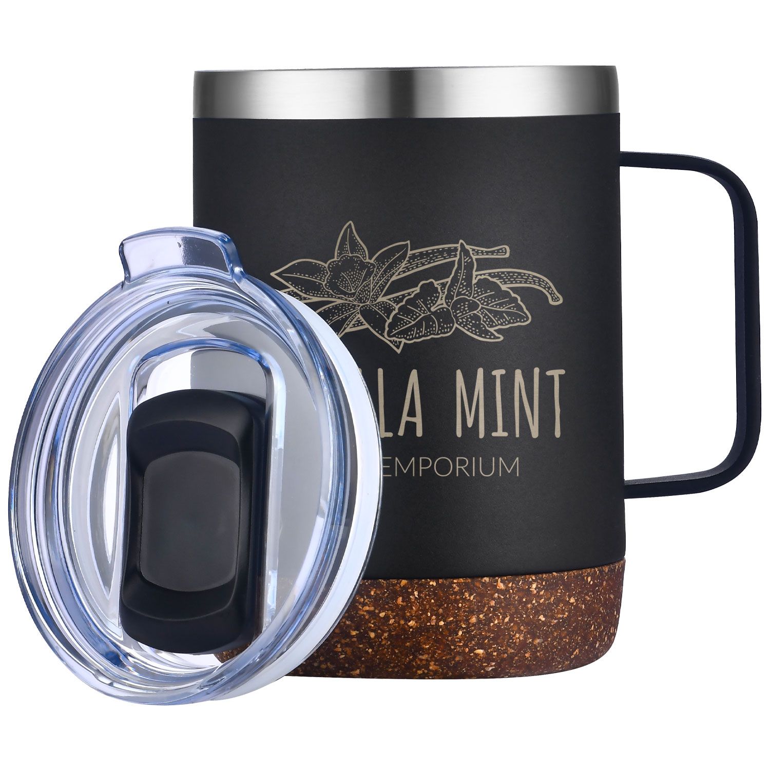 SARATOGA POWDER COATED CORK BOTTOM MUG 12 OZ 5