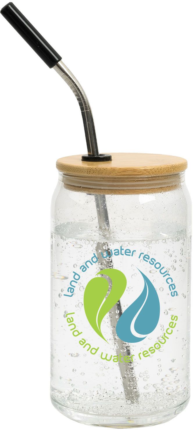 FULL COLOR CAN GLASS 16 OZ WITH LID AND STRAW 3