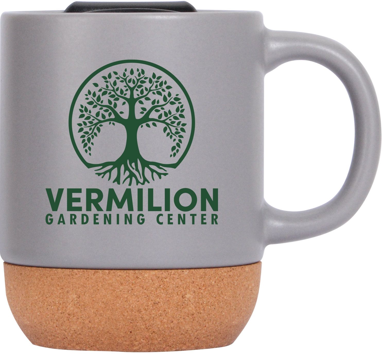 CORK BOTTOM CERAMIC MUG 13 OZ WITH LID 5