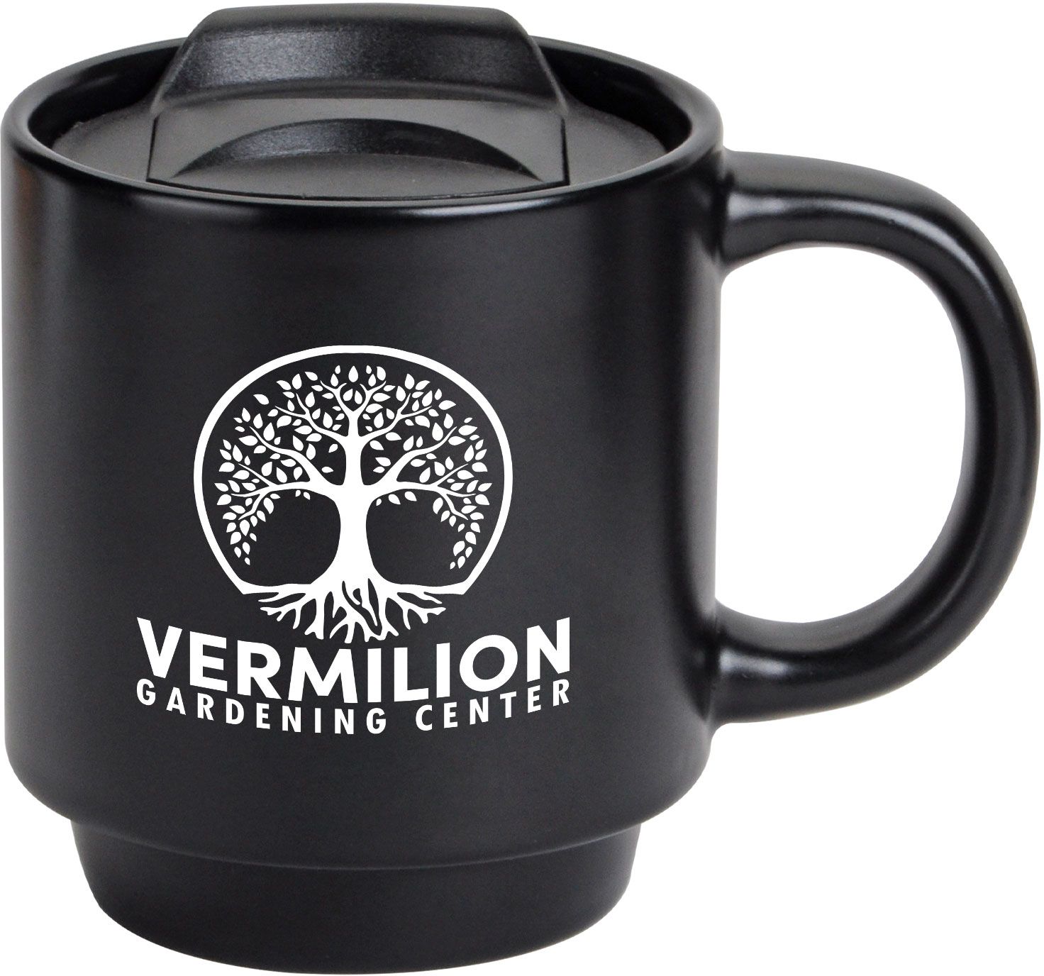 CORK BOTTOM CERAMIC MUG 13 OZ WITH LID 8