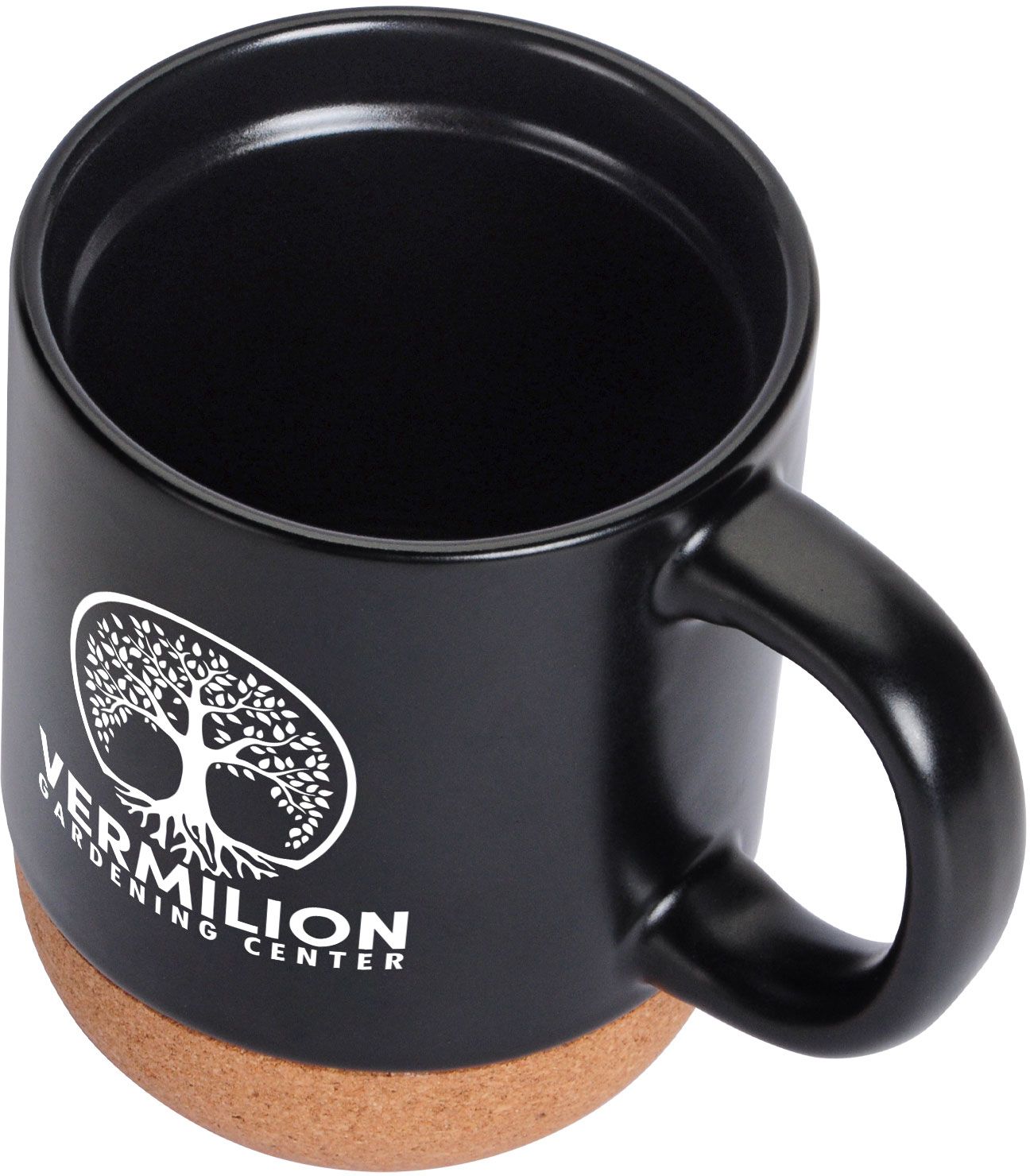 CORK BOTTOM CERAMIC MUG 13 OZ WITH LID 14