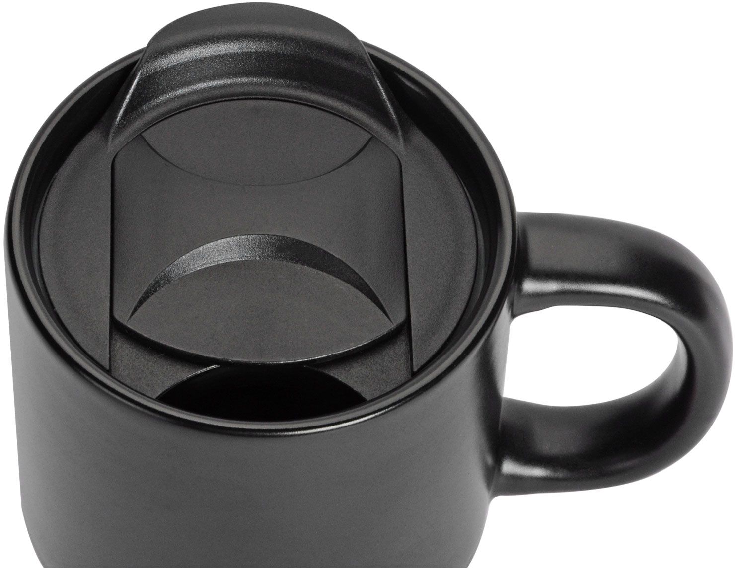 CORK BOTTOM CERAMIC MUG 13 OZ WITH LID 9