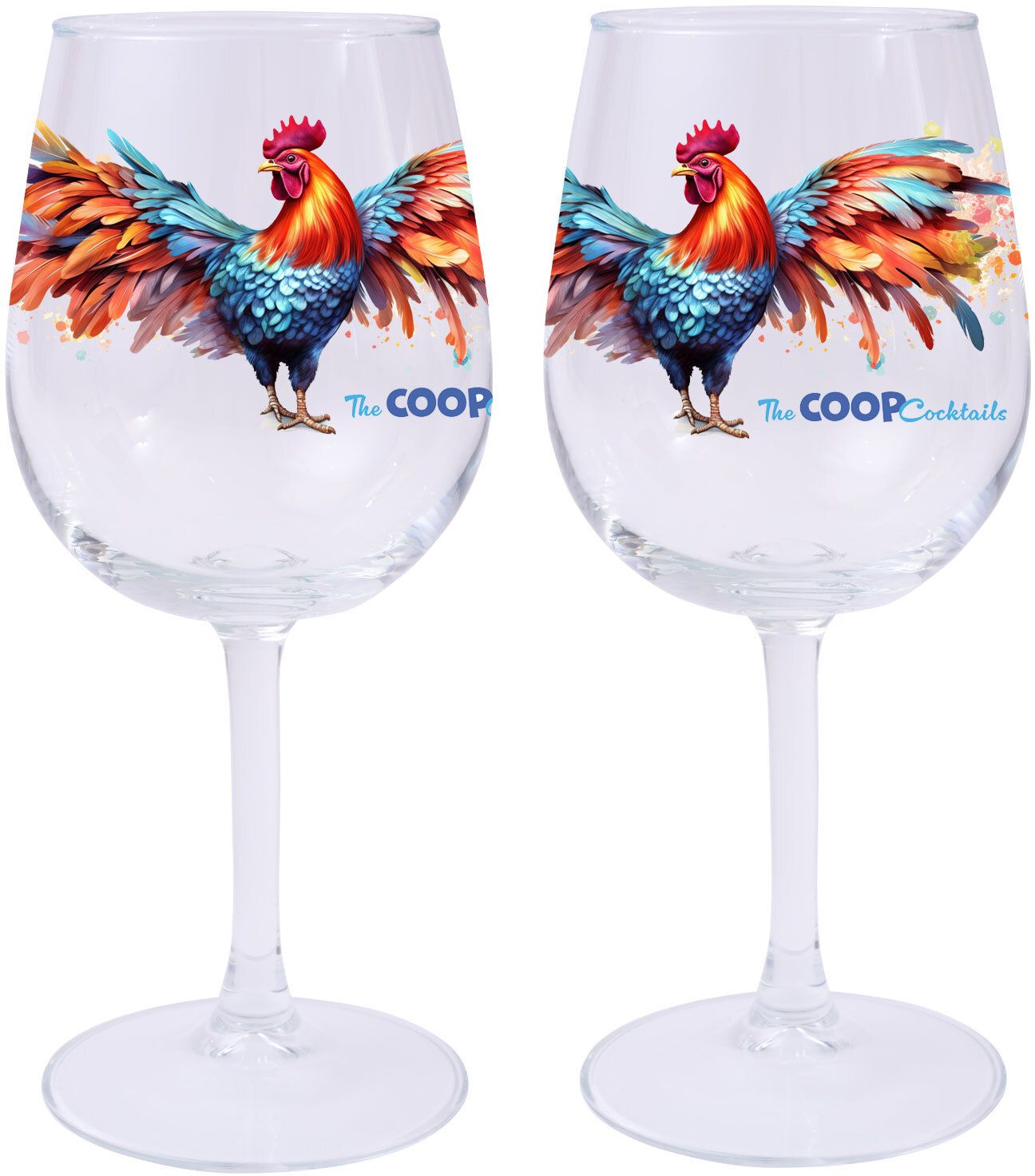 FULL COLOR WINE GLASS 12.75 3