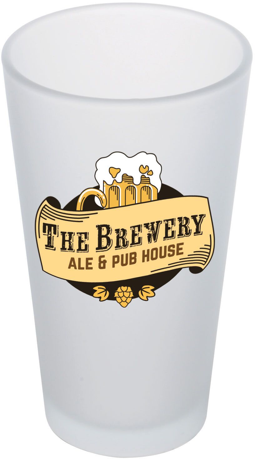 FULL COLOR FROSTED PINT GLASS 16 OZ 11