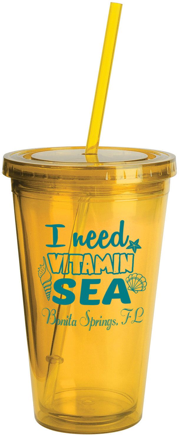 SUNSPLASH TUMBLER W/STRAW 16 OZ. 20