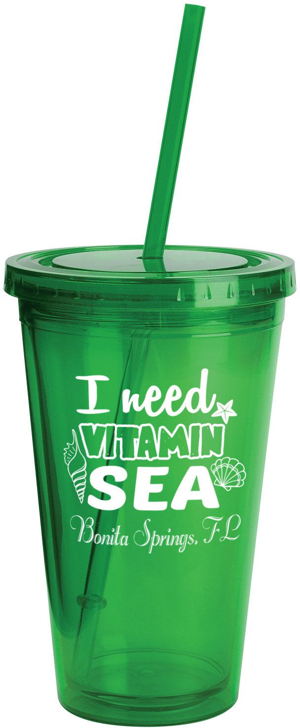 SUNSPLASH TUMBLER W/STRAW 16 OZ. 14
