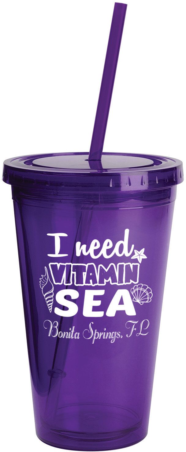 SUNSPLASH TUMBLER W/STRAW 16 OZ. 8