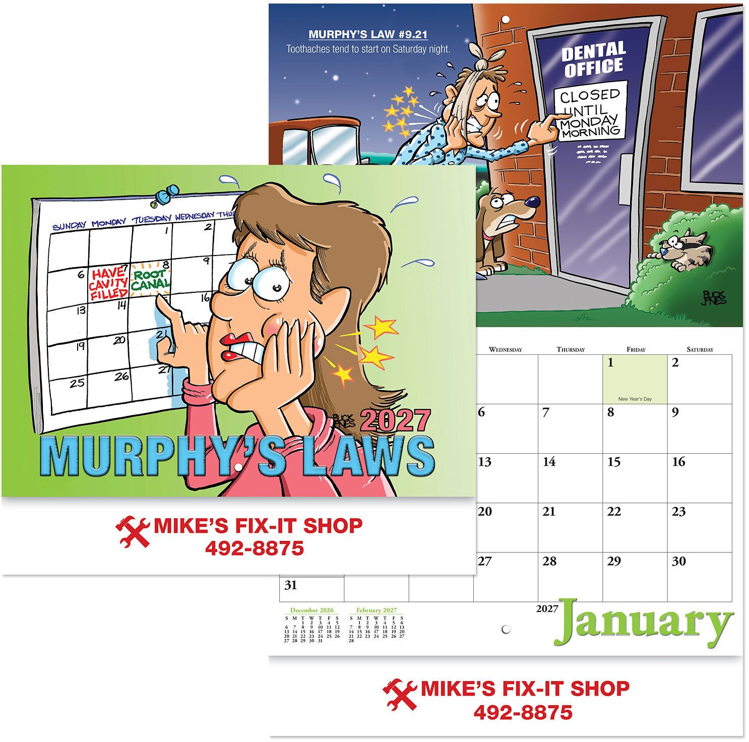 MURPHY'S LAWS STAPLED WALL CALENDAR 2