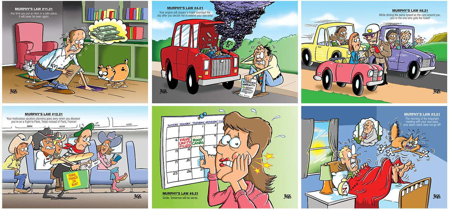 MURPHY'S LAWS STAPLED WALL CALENDAR 5