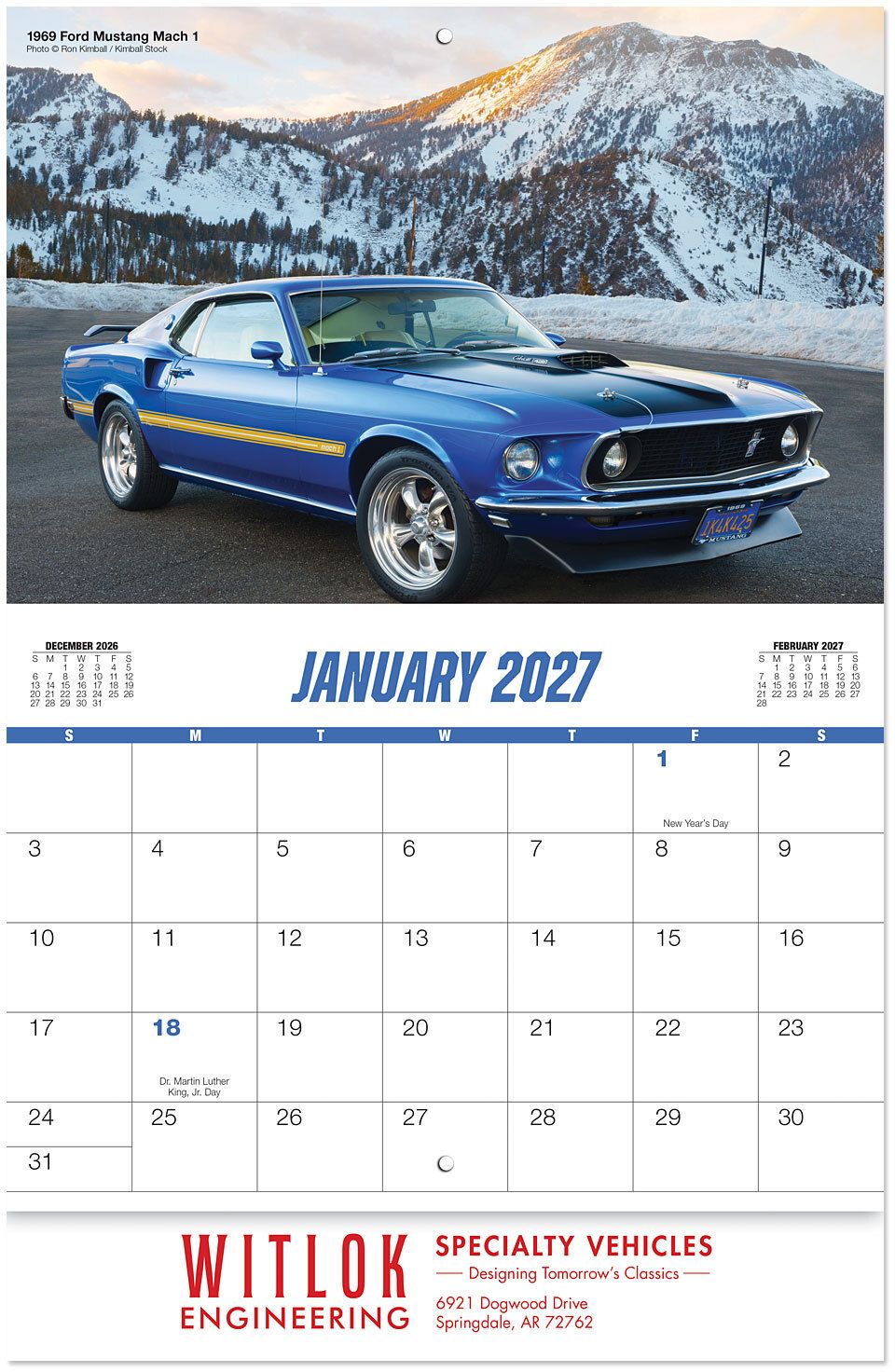 MUSCLE CARS STAPLED WALL CALENDAR 6