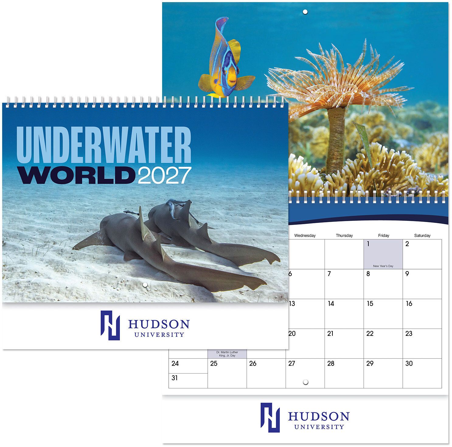 UNDERWATER WORLD SPIRAL WALL CALENDAR 2