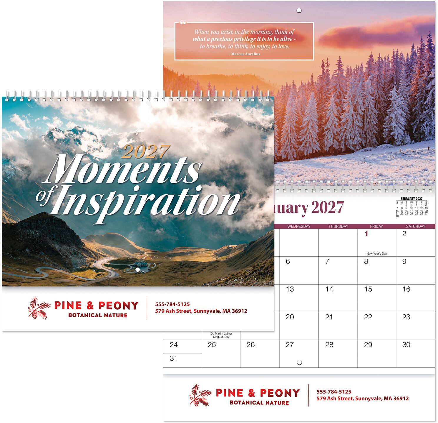 MOMENTS OF INSPIRATION SPIRAL WALL CALENDAR 4