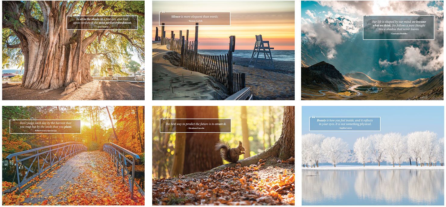 MOMENTS OF INSPIRATION SPIRAL WALL CALENDAR 12