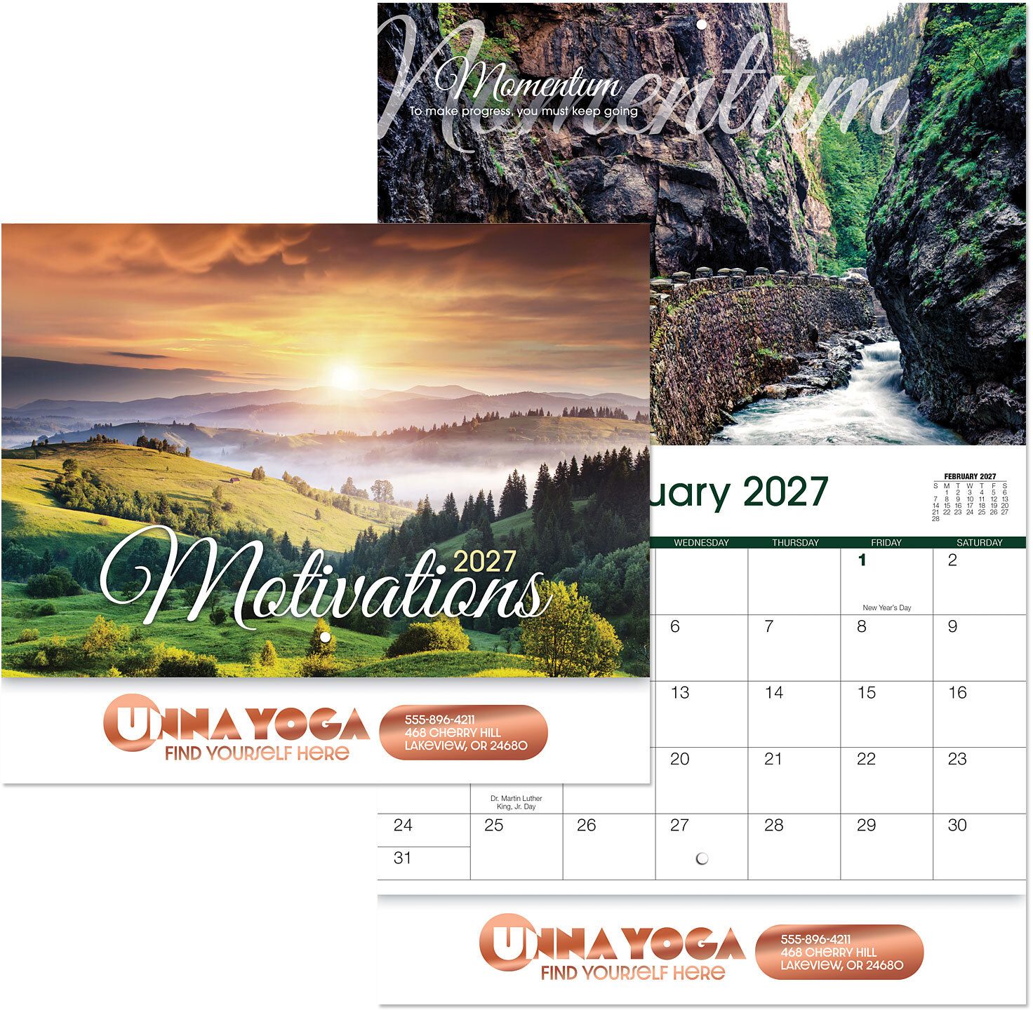 MOTIVATIONS STAPLED WALL CALENDAR 2