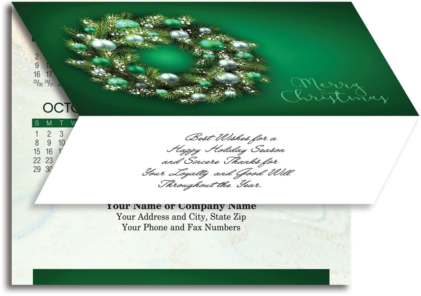 MARBLE SWIRL WREATH CARD TO CALENDAR 3