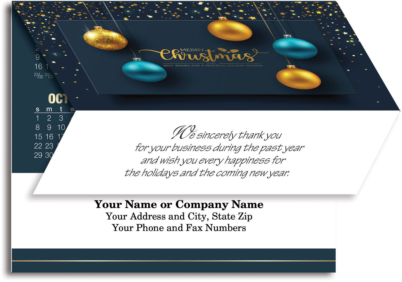 GLISTENING BULBS CARD TO CALENDAR 6