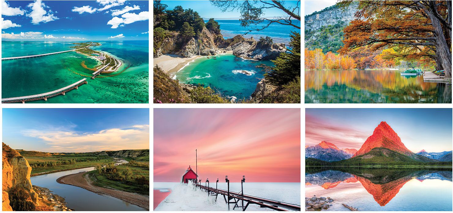 SCENIC AMERICA DESK CALENDAR 2