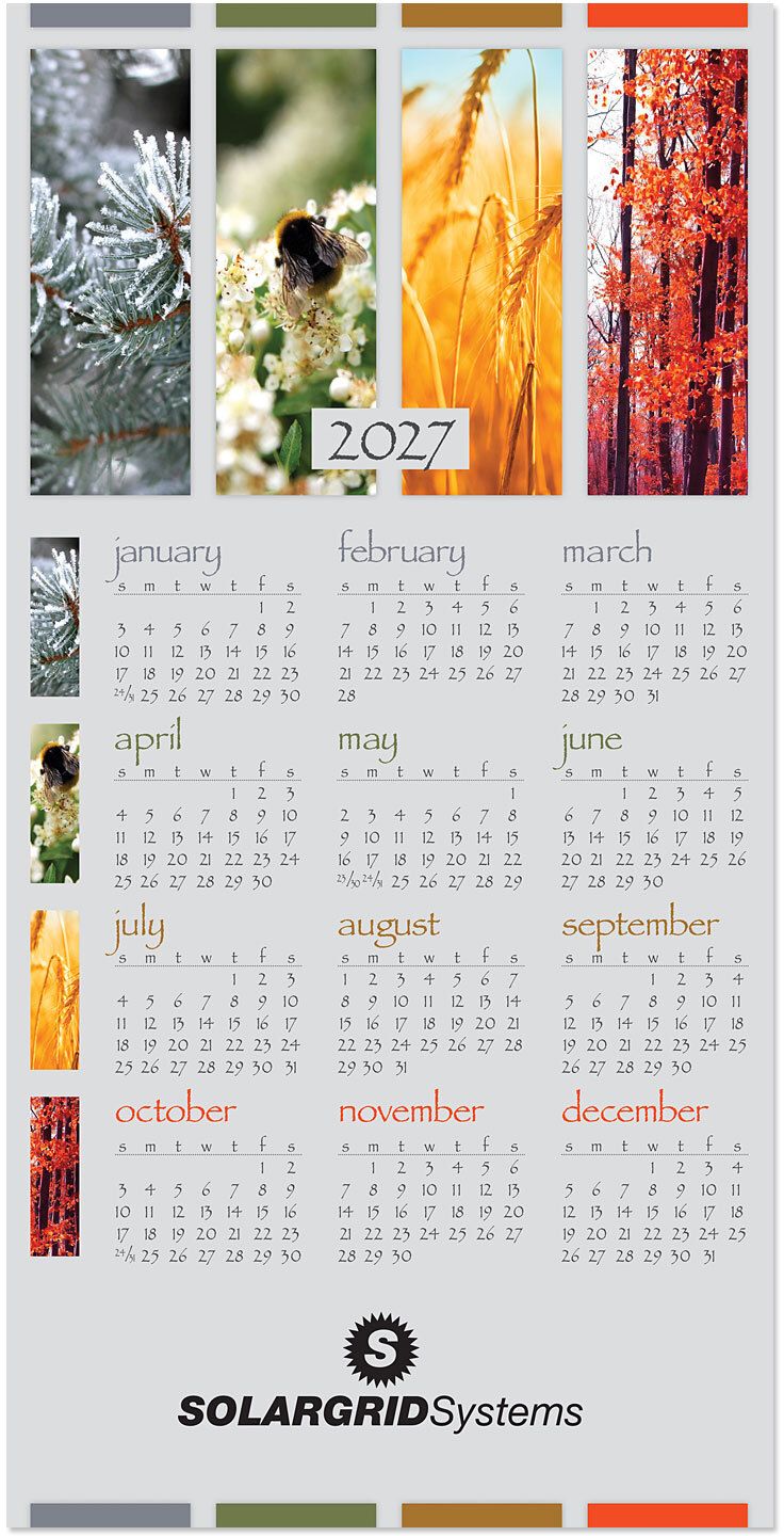 FOUR SEASONS Z-FOLD CALENDAR 2