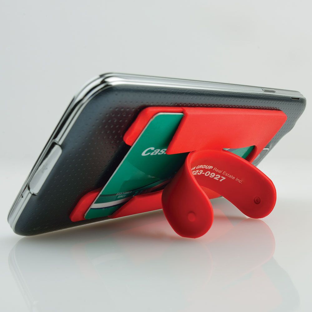 SILICONE PHONE WALLET WITH STAND 4