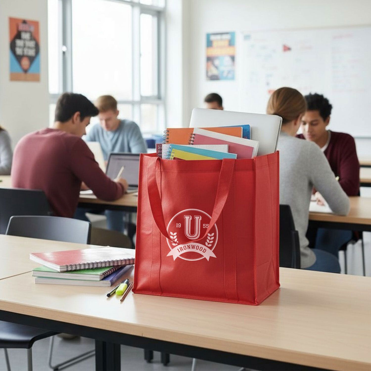 COLOSSAL GROCERY TOTE BAG - SCREEN PRINTED 8