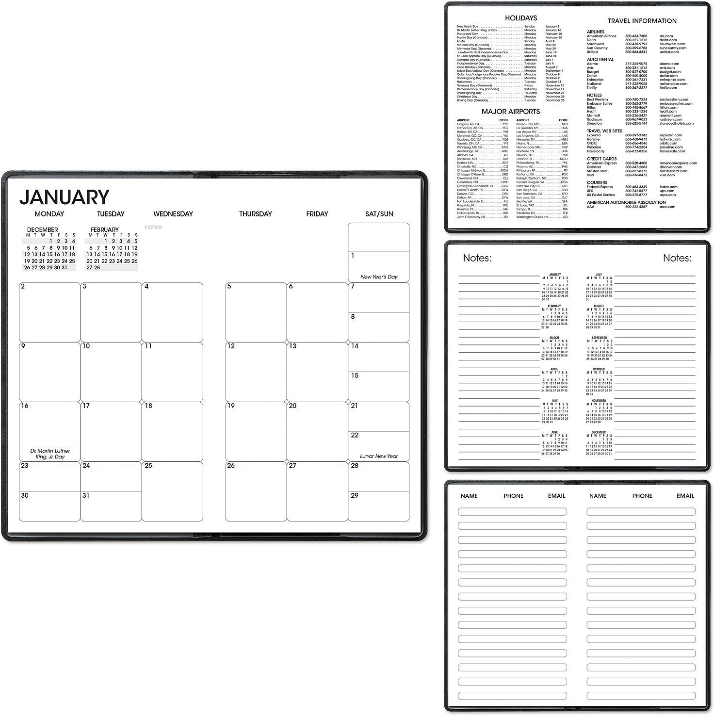 CABERNET WORK MONTHLY POCKET CALENDAR 6